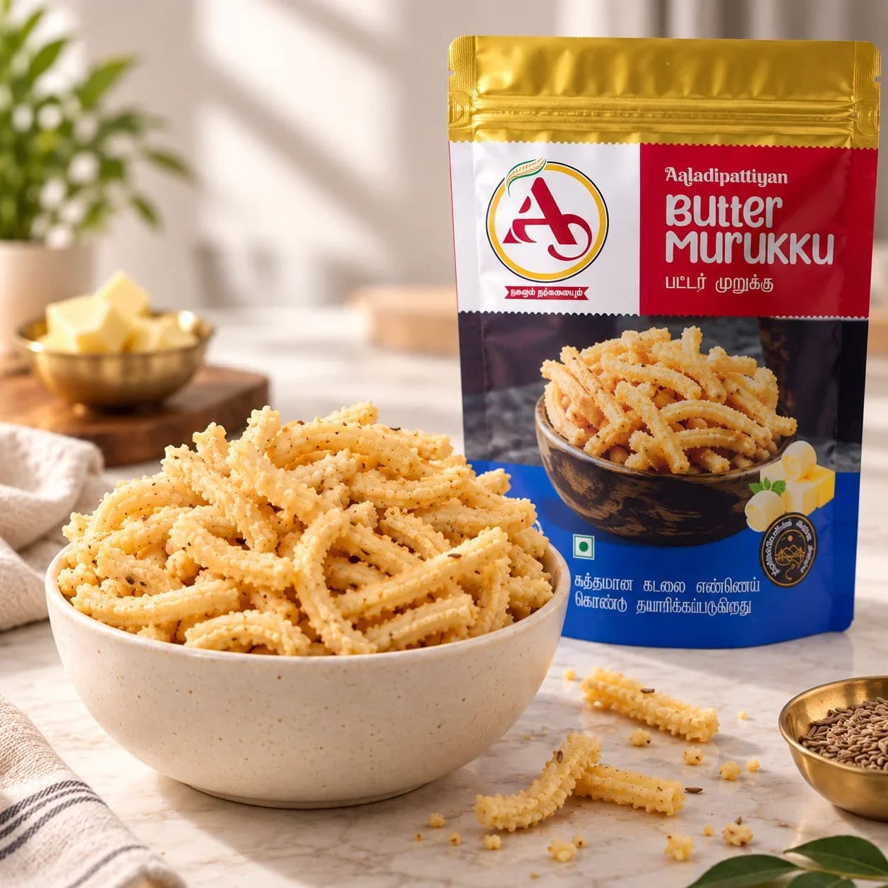 Butter Murukku - Authentic Indian Sweets | Aaladis (1)
